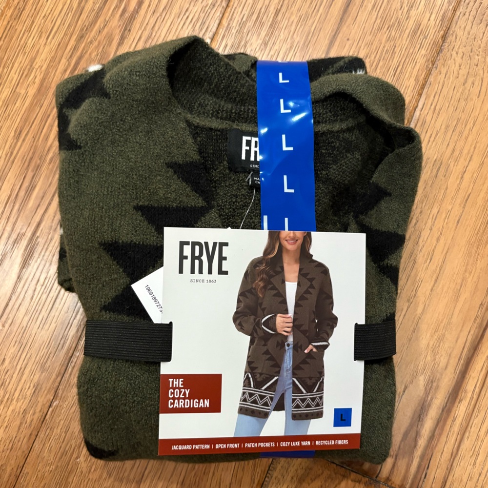 FRYE Men's Olive Cardigan